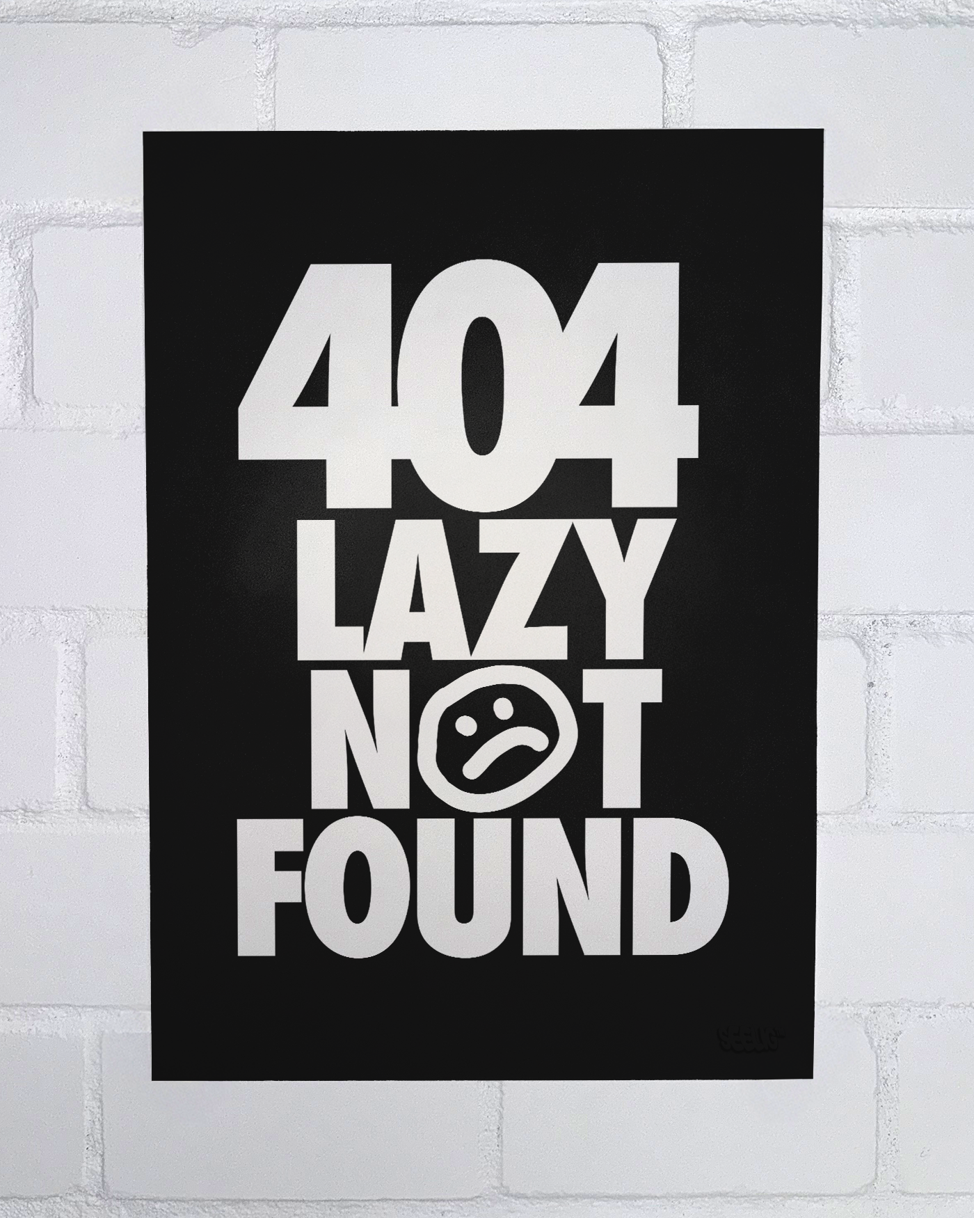 404 Lazy Not Found ➔ Giclée Art Print